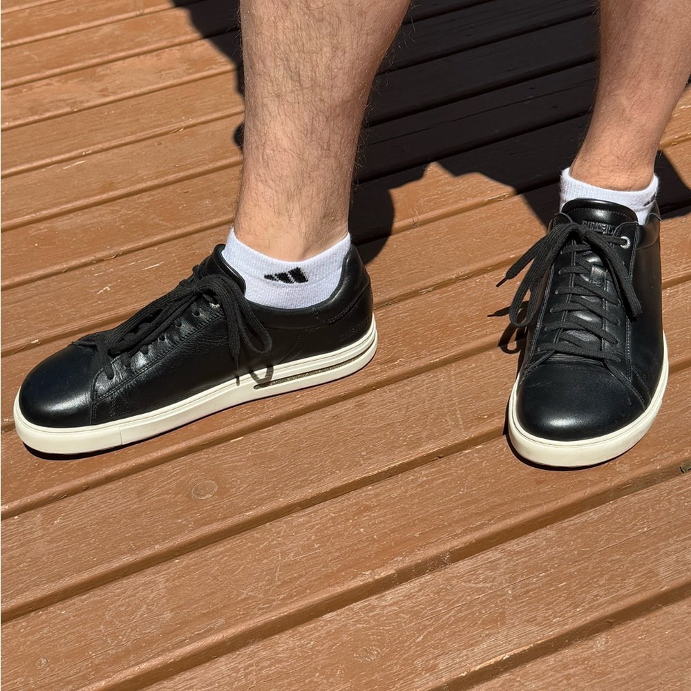 New!! Birkenstock Black Leather Men's Sneakers